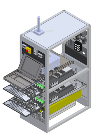 Mid Power Fiber Coupled Half Rack Burn In